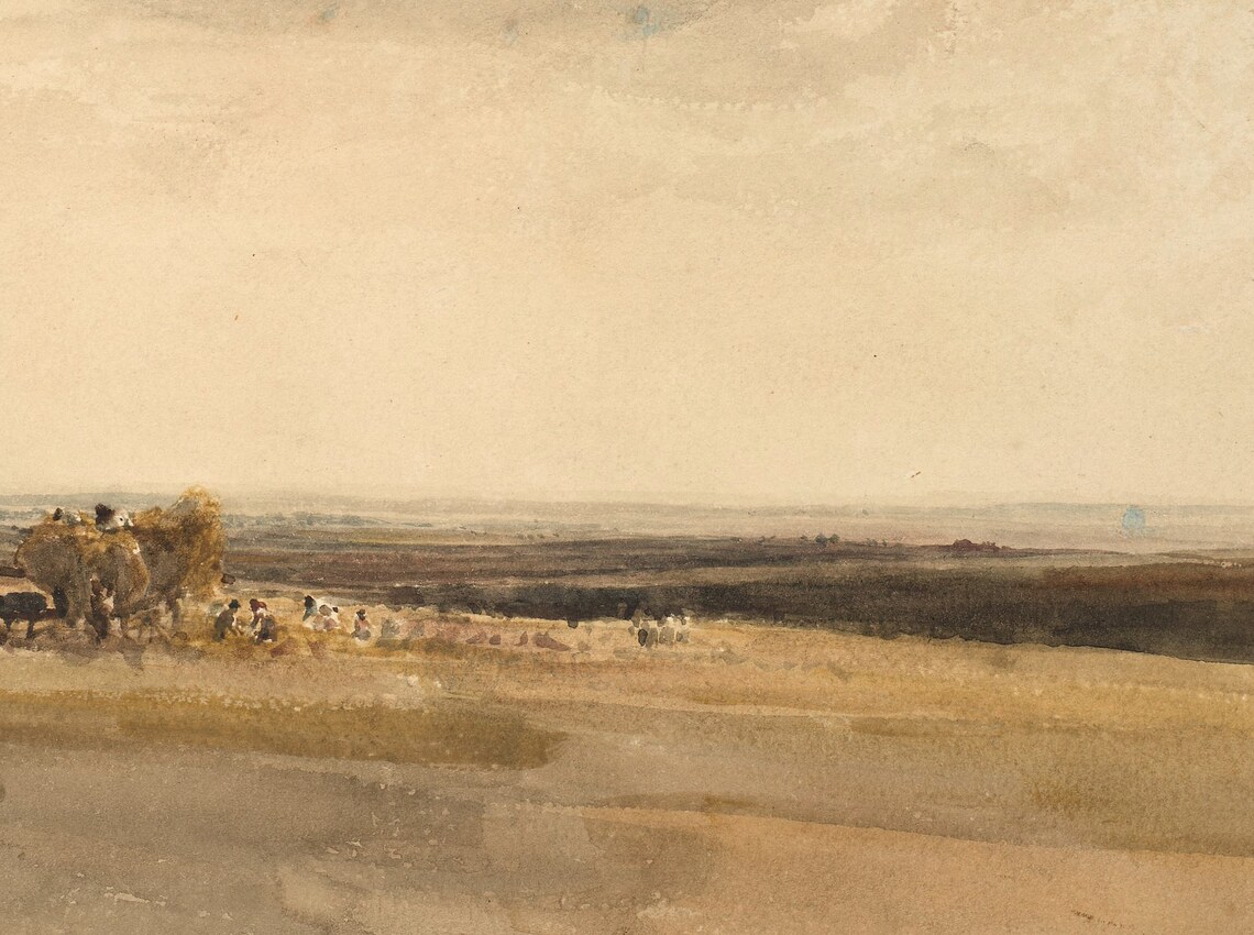 Vintage Farmhouse Landscape - Rustic Art - Image 2