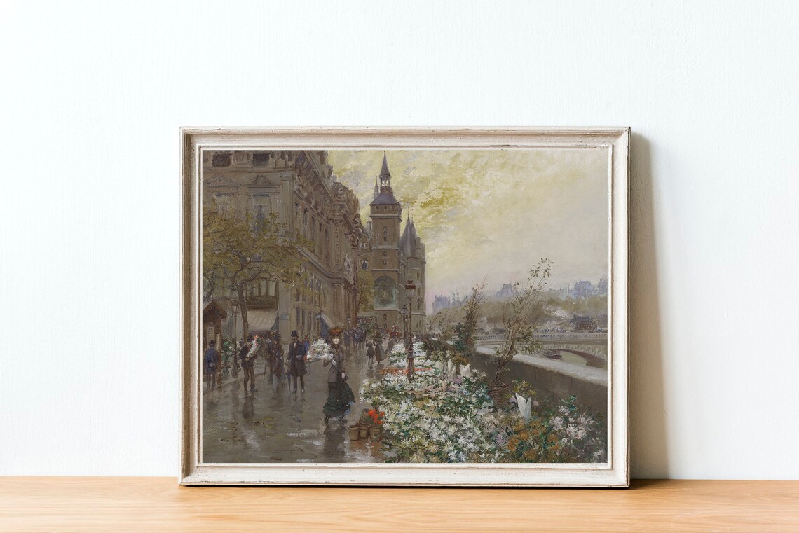 Paris Cityscape Vintage French Decor Art Print - Image 4