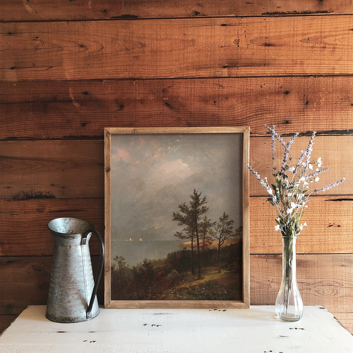 Autumn Farmhouse Vintage Fall Landscape Art Print - Image 2