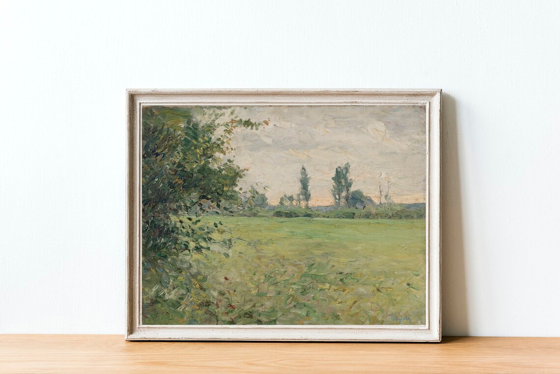 Vintage Landscape Painting, Antique Wall Art Print - Image 4