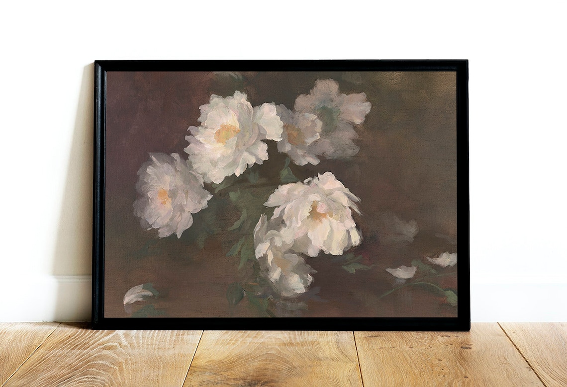 Peony Flower Painting, Vintage French Country Art Print - Image 2