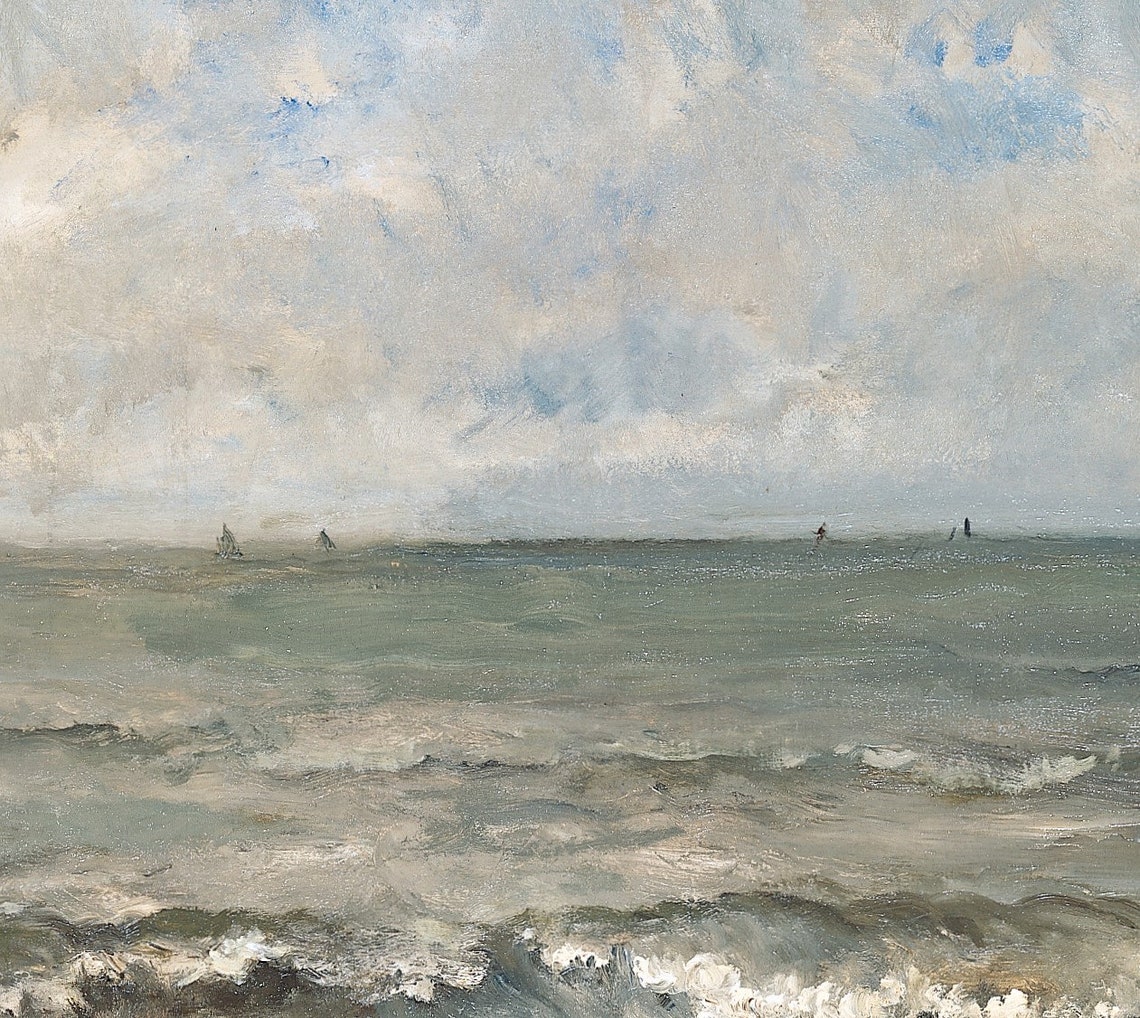 Vintage Ocean Seascape Art Print, Coastal Decor - Image 4