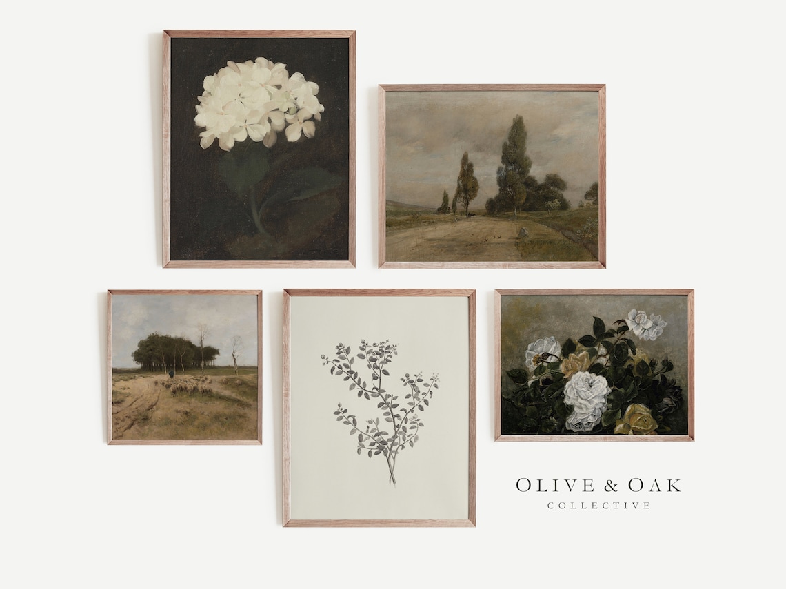 Vintage Country Art Print Set, Cottage Decor - Image 4