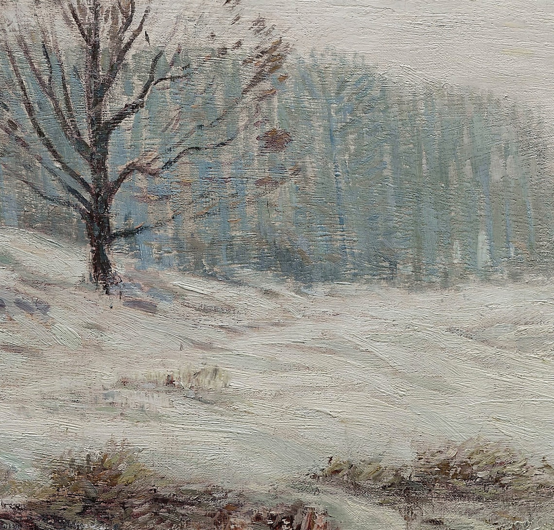 Winter Landscape Painting, Rustic Cabin Decor Print - Image 3