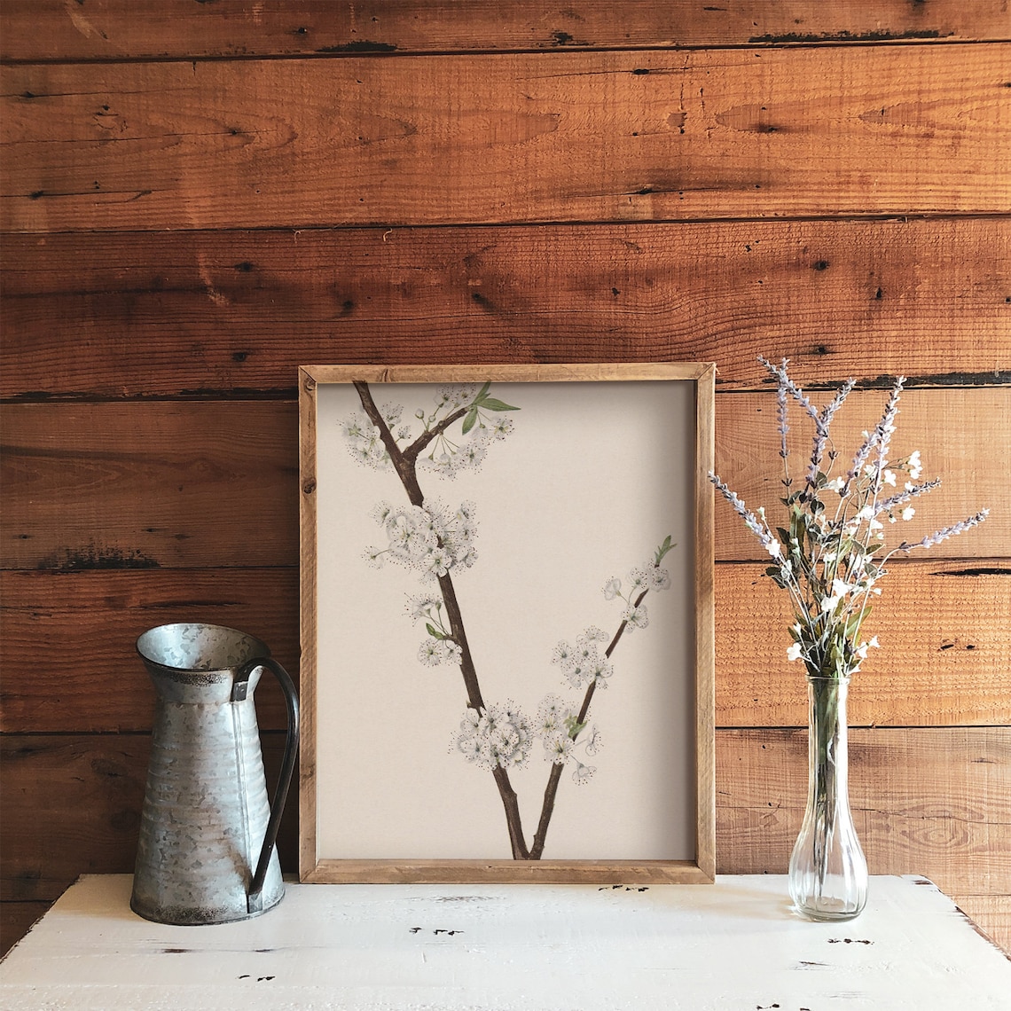 White Blossom Branch - Botanical Drawing - Image 2
