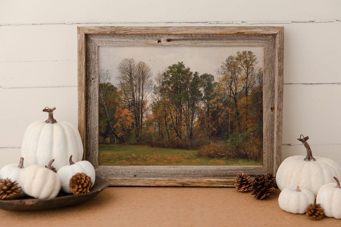 Vintage Fall Landscape - Autumn Art - Image 2