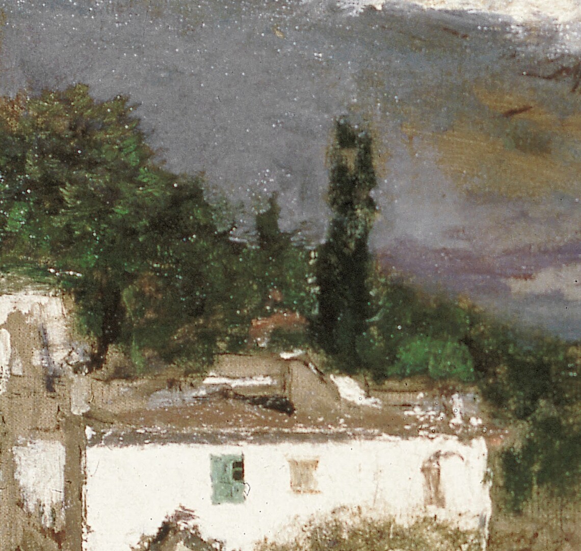Rustic Village Painting, Vintage Poster Print - Image 3