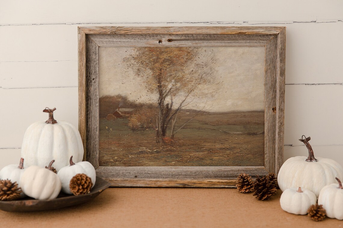 Fall Farmhouse Autumn Country Landscape Art Print - Image 2