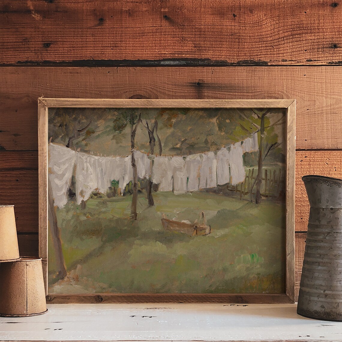 Vintage Still Life Painting, Farmhouse Art Print - Image 4