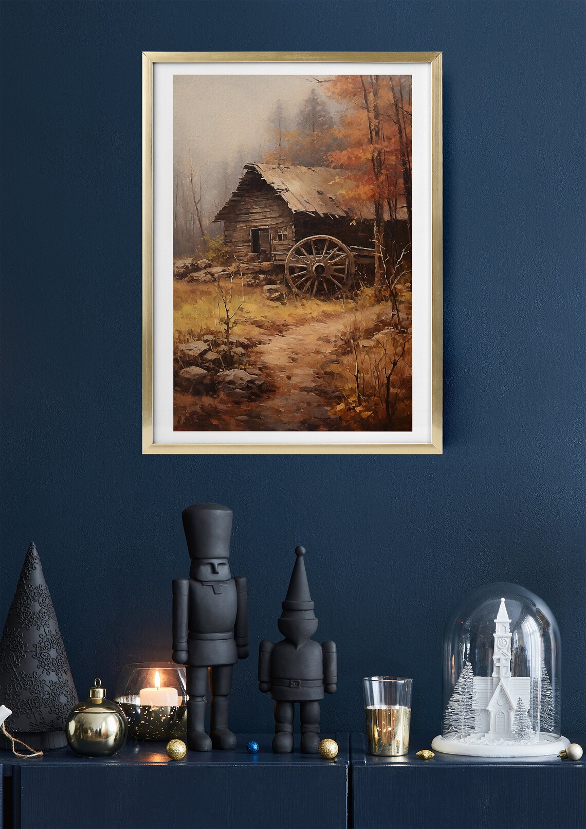 Vintage Style Rustic Fall Cottage 07 Poster - Image 2
