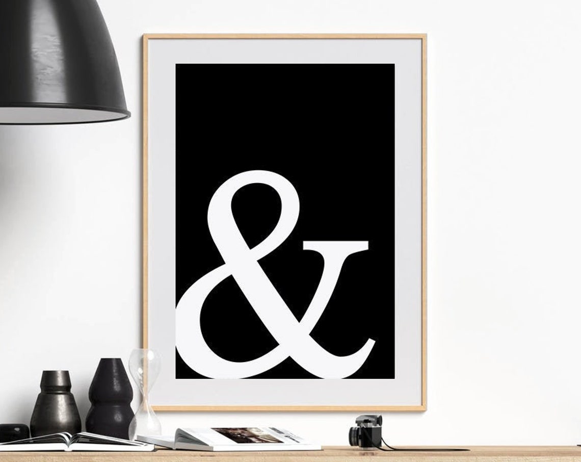Ampersand Typography Art Print, Office Wall Decor - Image 5