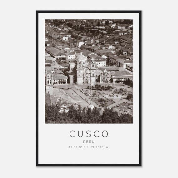 Cusco Peru Travel Poster, Minimalist