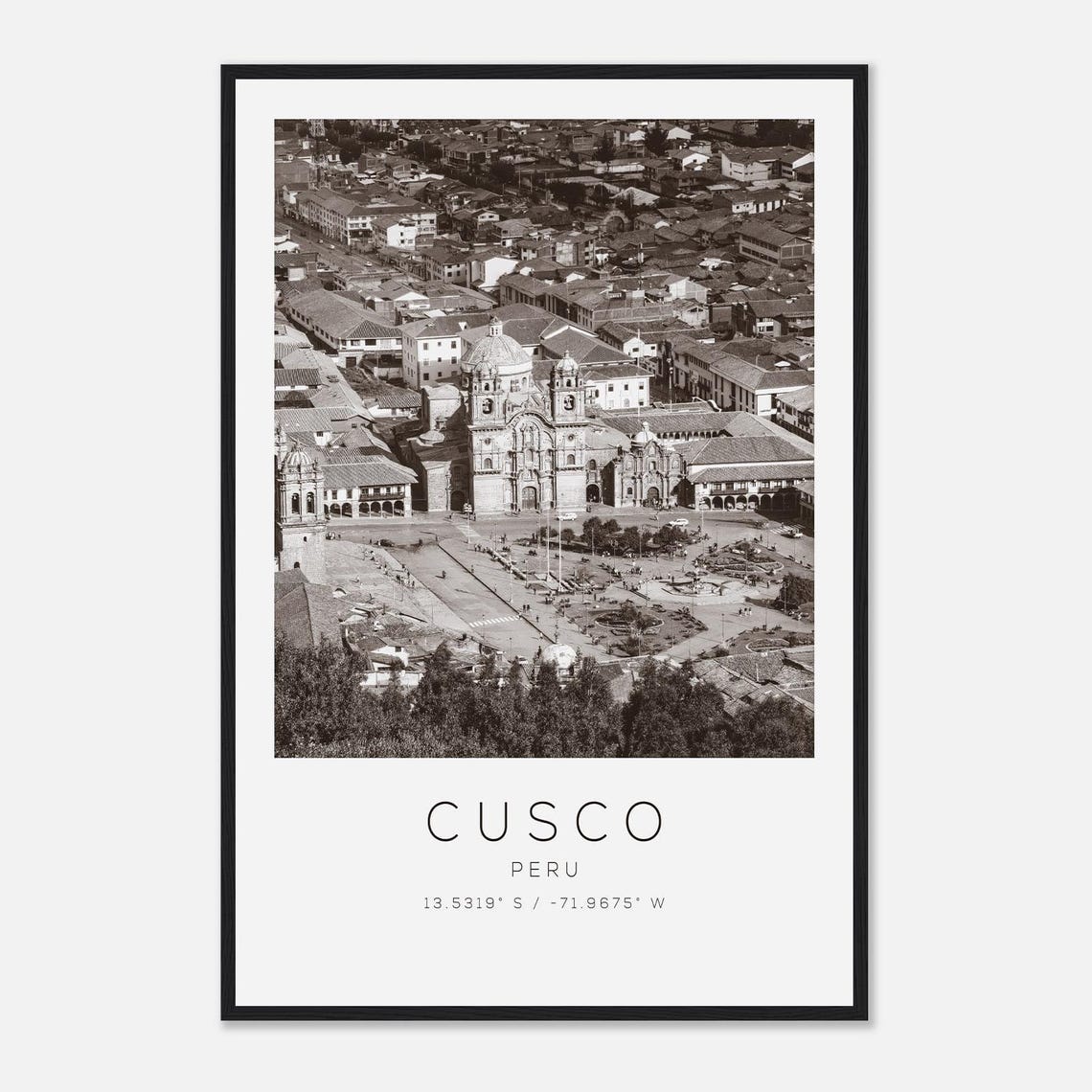 Cusco Peru Travel Poster, Minimalist