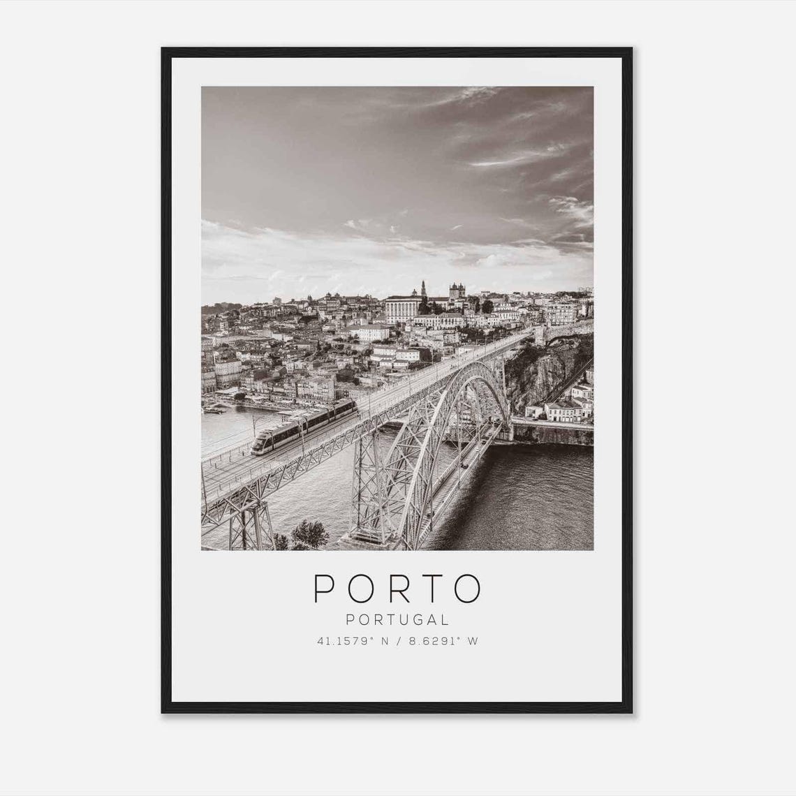Porto Portugal Travel Photo Poster Bw Porto Travel Print Minimalist Travel Poster Print