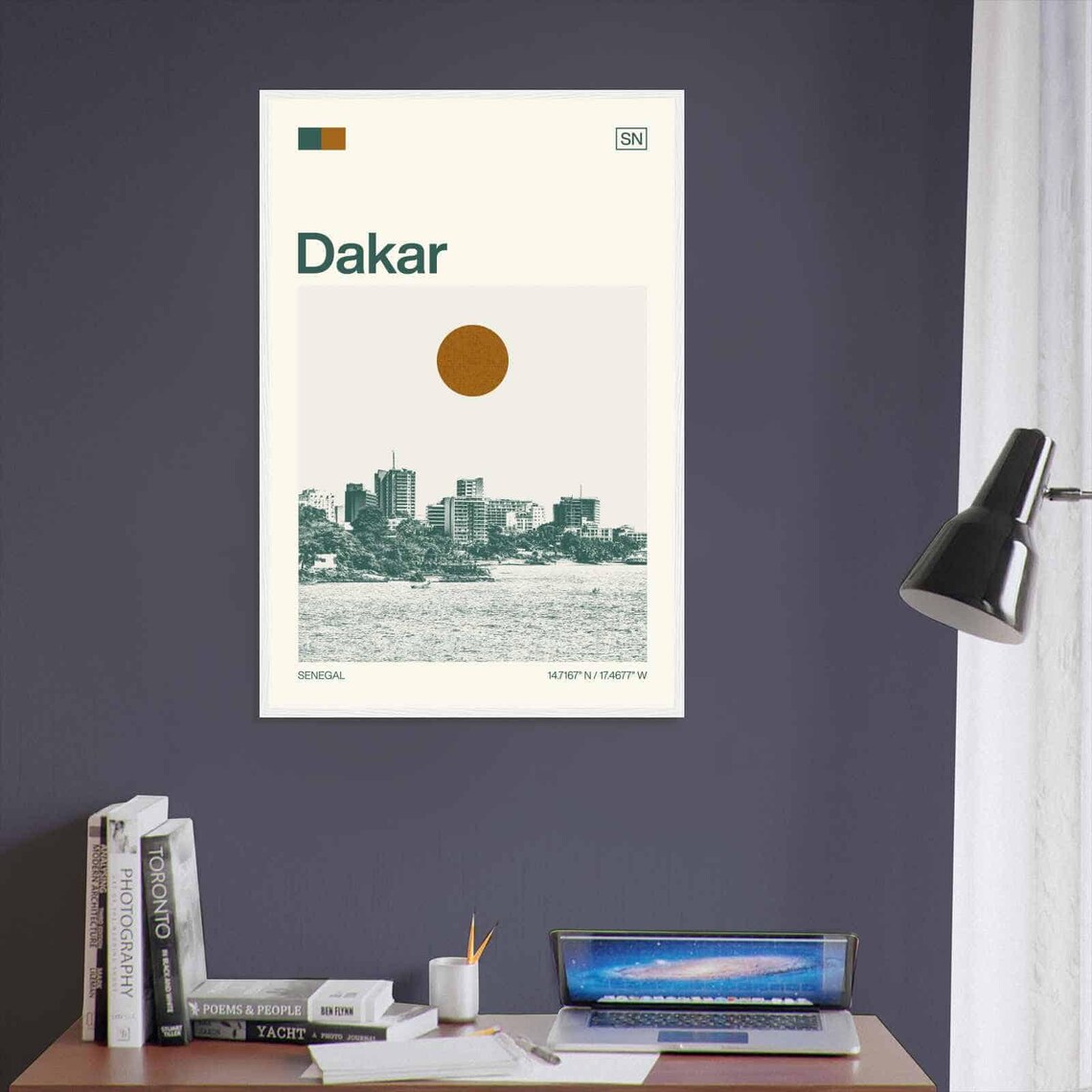 Dakar Senegal Minimalist Monochrome Travel Poster - Image 3