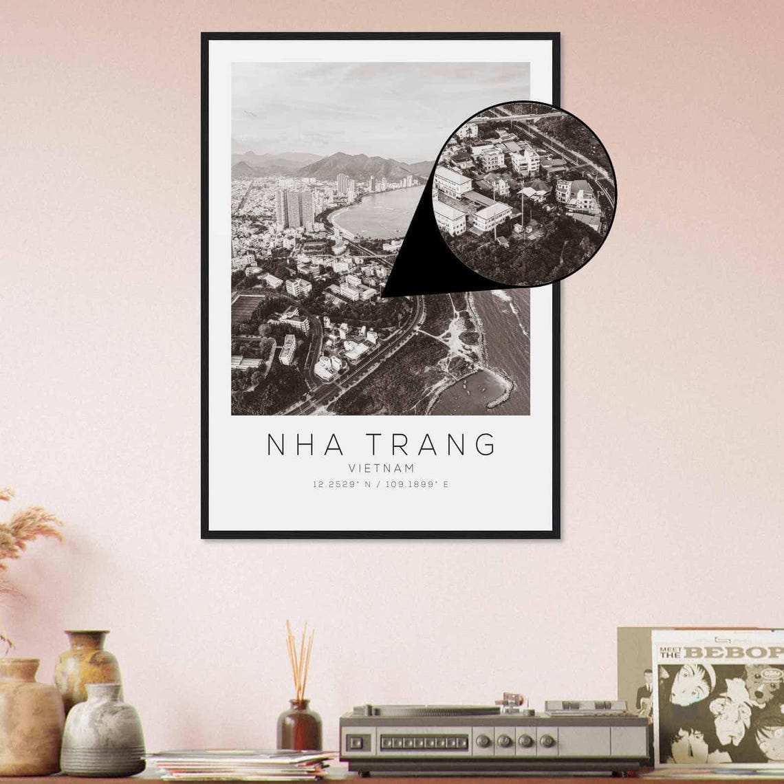 Nha Trang Vietnam Travel Photo Poster Bw Nha Trang Travel Print Minimalist Travel Poster Print - Image 4