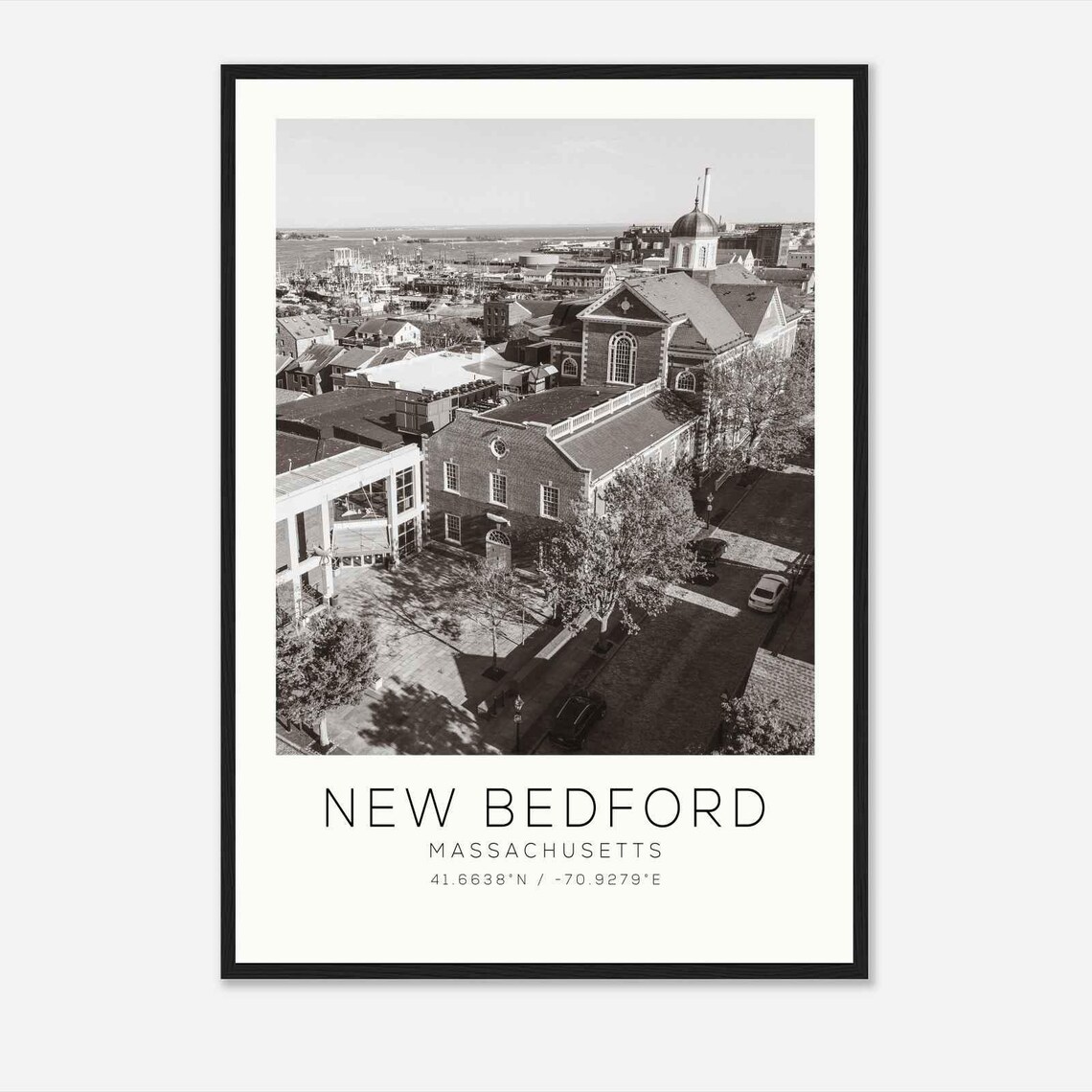 New Bedford Massachusetts Photo Travel Poster New Bedford Travel Print Minimalist Travel Print