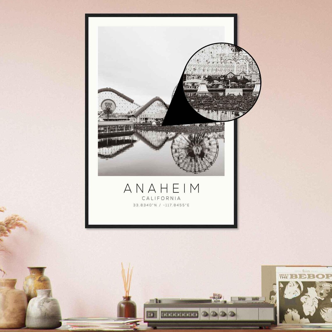 Anaheim California Photo Travel Poster Anaheim Travel Print Minimalist Travel Print Ds2 - Image 4