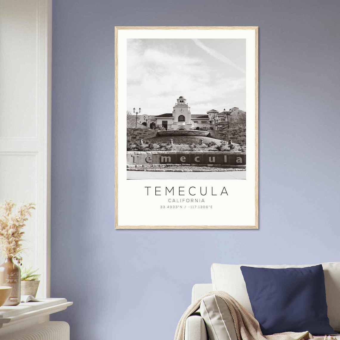 Temecula California Welcome Sign Fountain Plaza Photo Travel Poster - Image 2