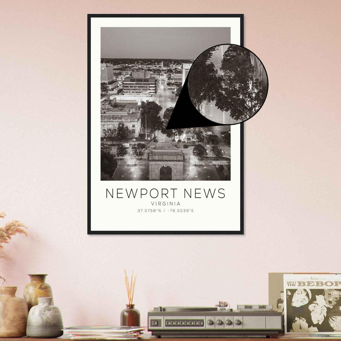 Newport News Virginia Photo Travel Poster Newport News Travel Print Minimalist Travel Print Ds2 - Image 4