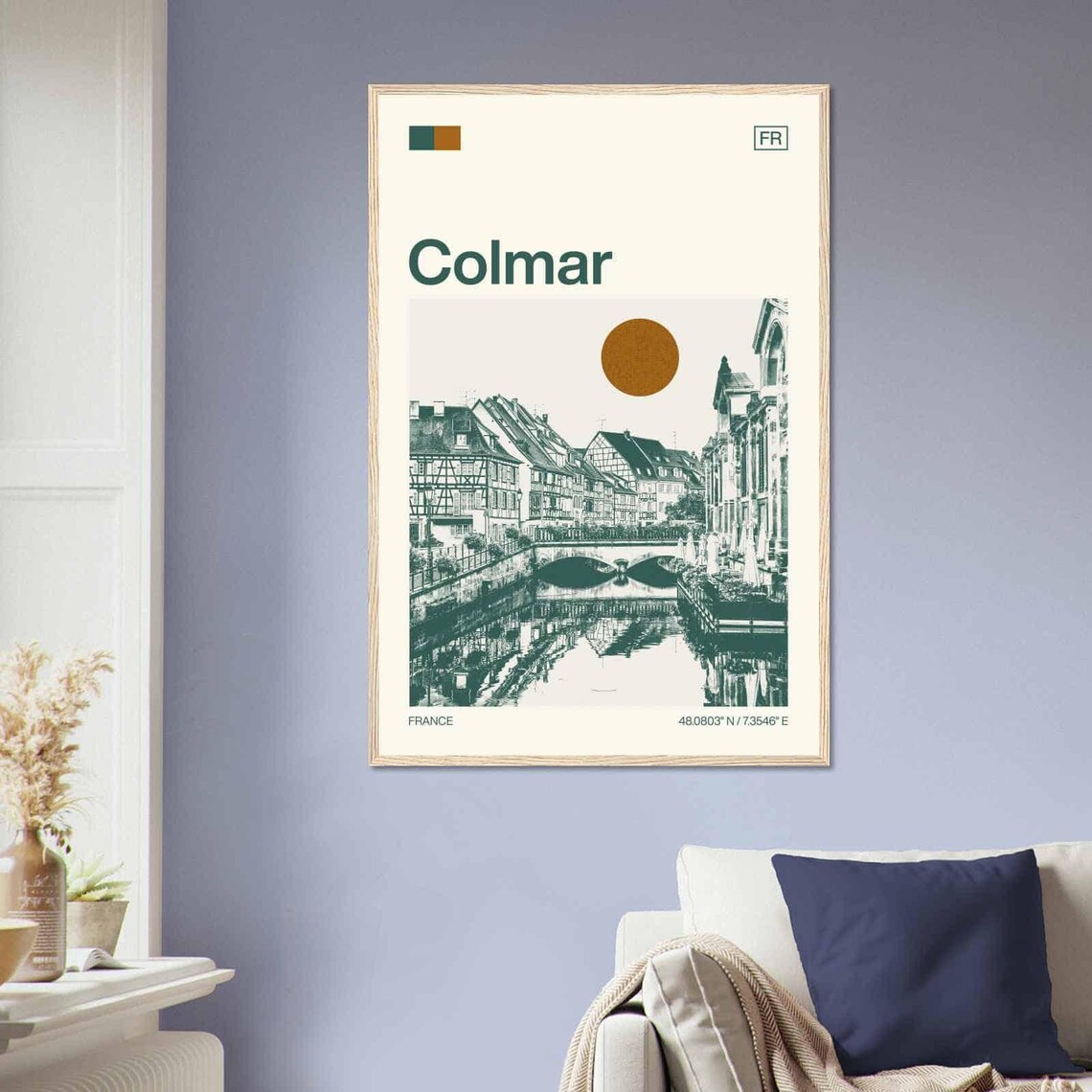 Colmar France Little Venice Canal Half Timbered Houses Travel Poster - Image 2