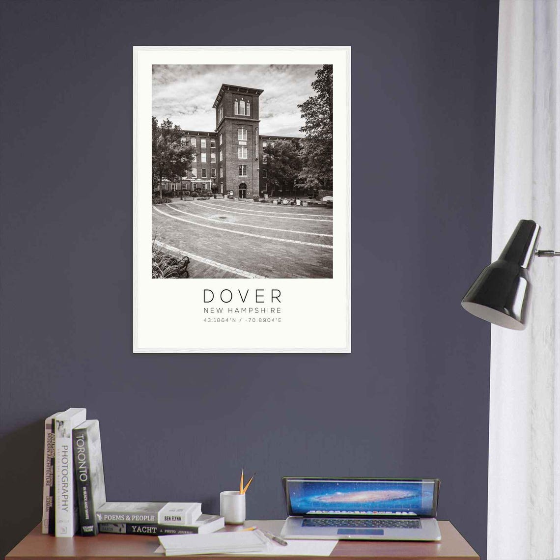 Dover New Hampshire Historic Brick Mill Tower Plaza Photo Poster - Image 3