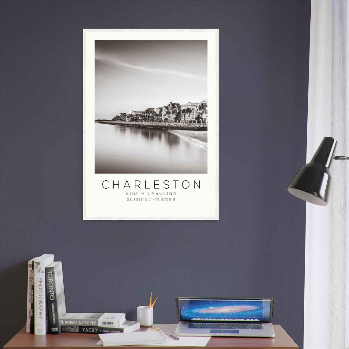 Charleston South Carolina Historic Battery Waterfront Homes Poster - Image 3
