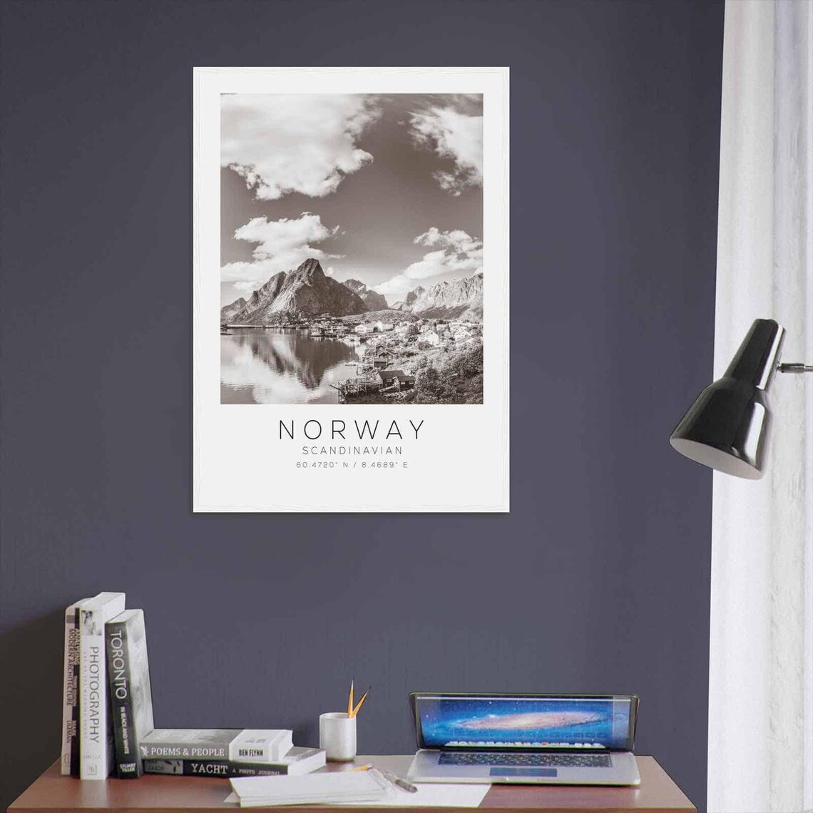 Norway Scandinavian Travel Poster, Minimalist Travel Photo - Image 3