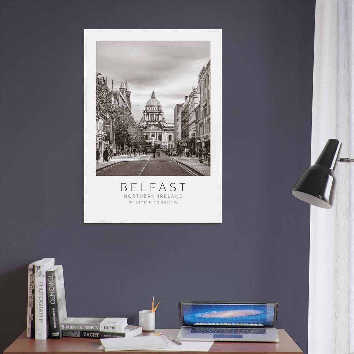 Belfast Northern Ireland Minimalist Travel Poster Print - Image 3