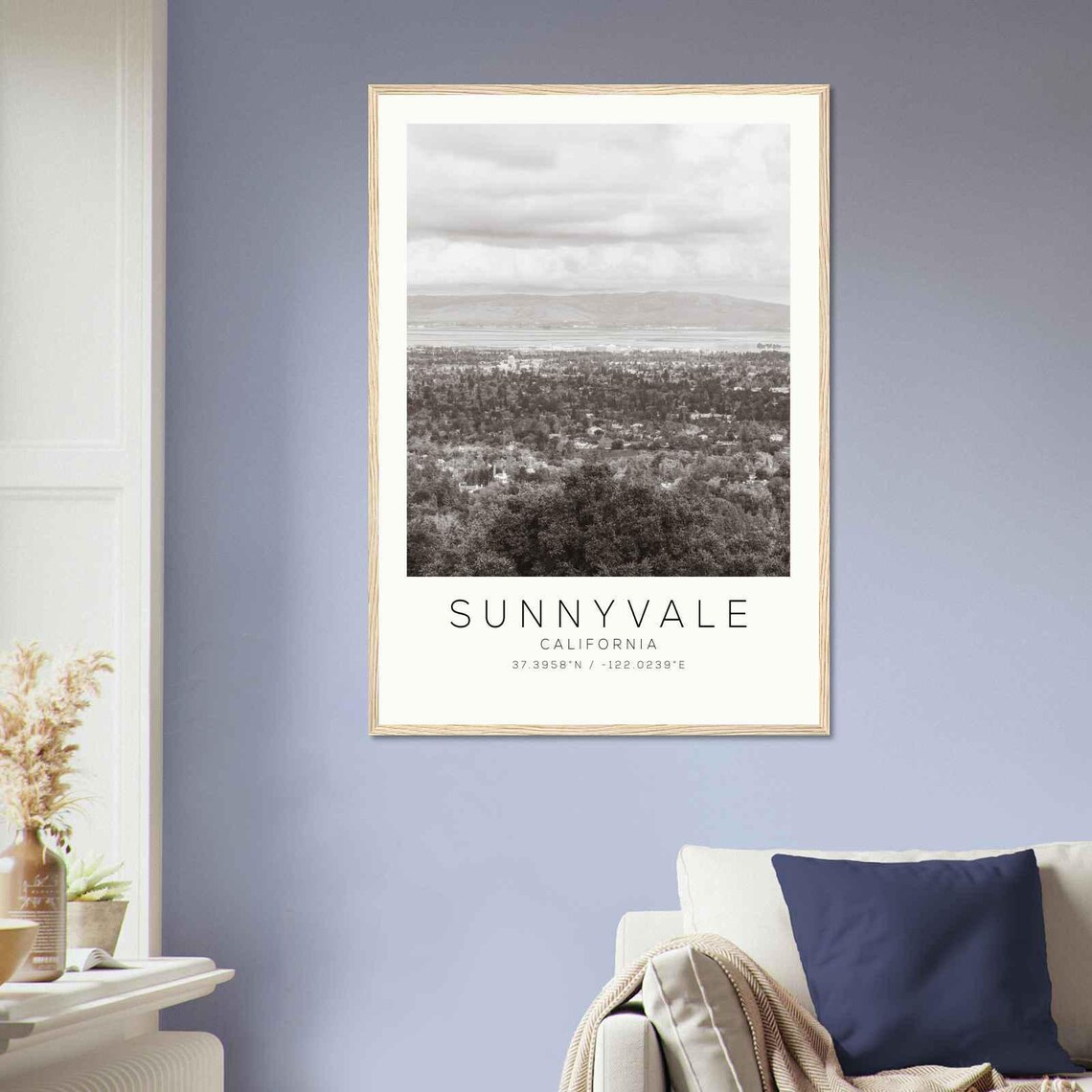 Sunnyvale California Bay Panorama Suburban Valley Photo Travel Poster - Image 2