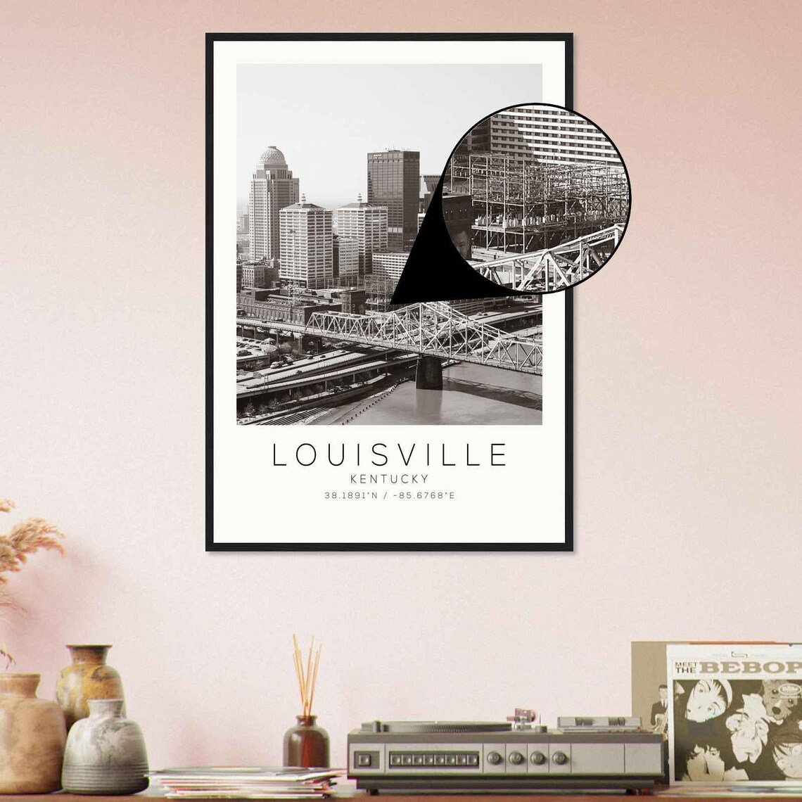 Louisville Kentucky Downtown Skyline Ohio River Bridge Photo Poster - Image 4