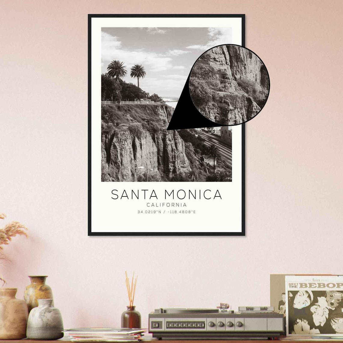 Santa Monica California Photo Travel Poster Santa Monica Travel Print Minimalist Travel Print Ds4 - Image 4