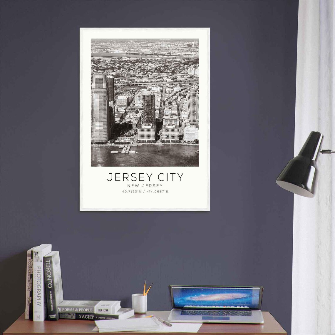 Jersey City New Jersey Downtown Waterfront Aerial Hudson View Poster - Image 3