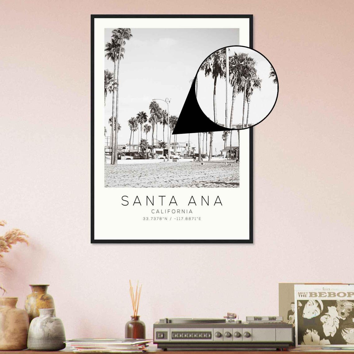 Santa Ana California Photo Travel Poster Santa Ana Travel Print Minimalist Travel Print Ds1 - Image 4