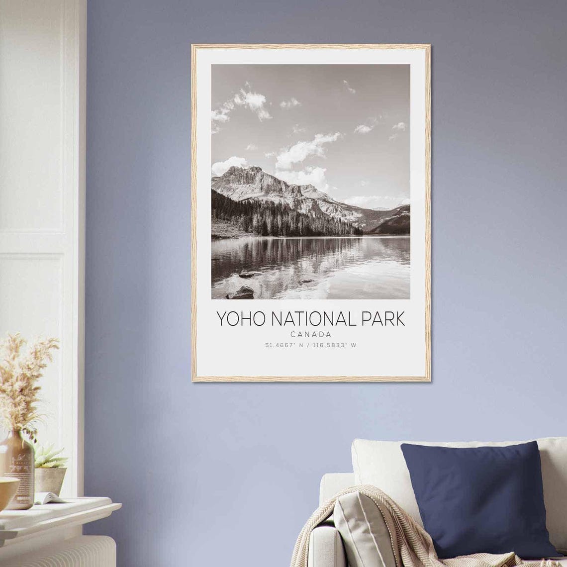 Yoho National Park Canada Mountain Lake Reflection Photo Poster - Image 2
