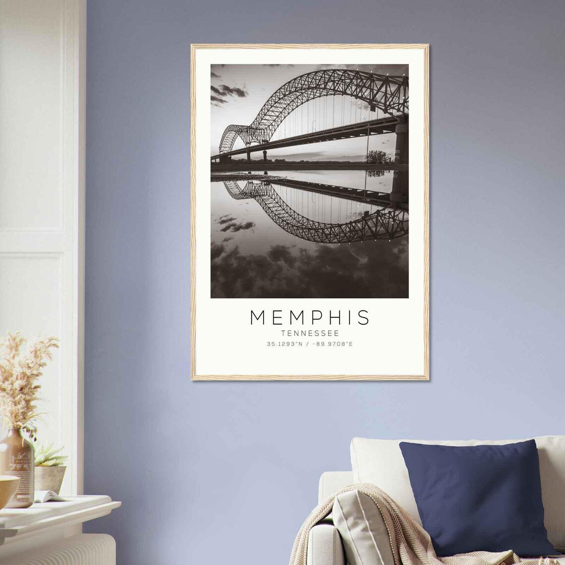Memphis Tennessee Minimalist Travel Poster, Art Print - Image 2