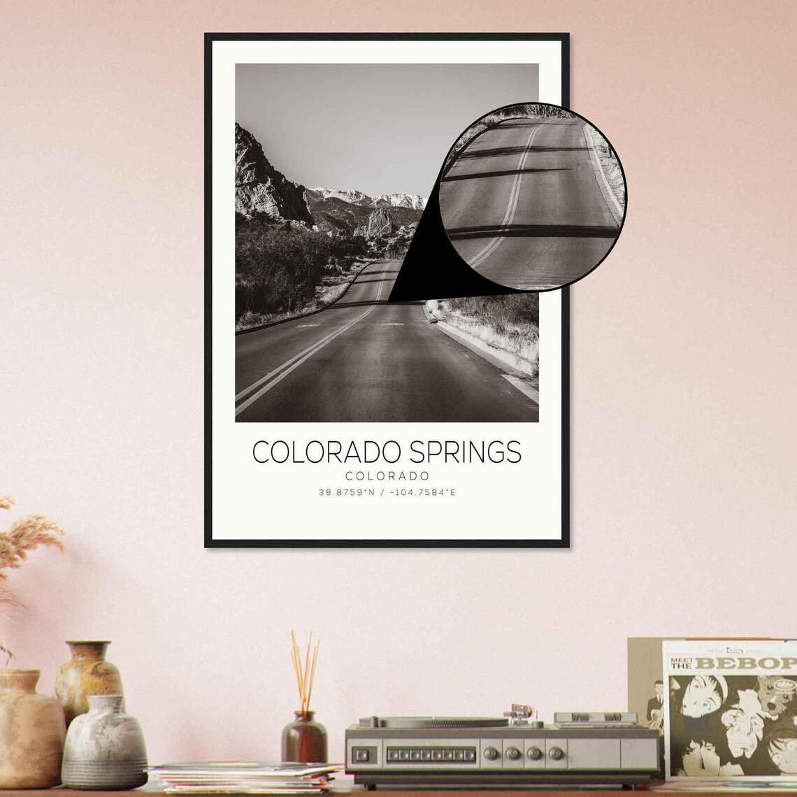 Colorado Springs Colorado Mountain Road Snow Peak Drive Poster - Image 4