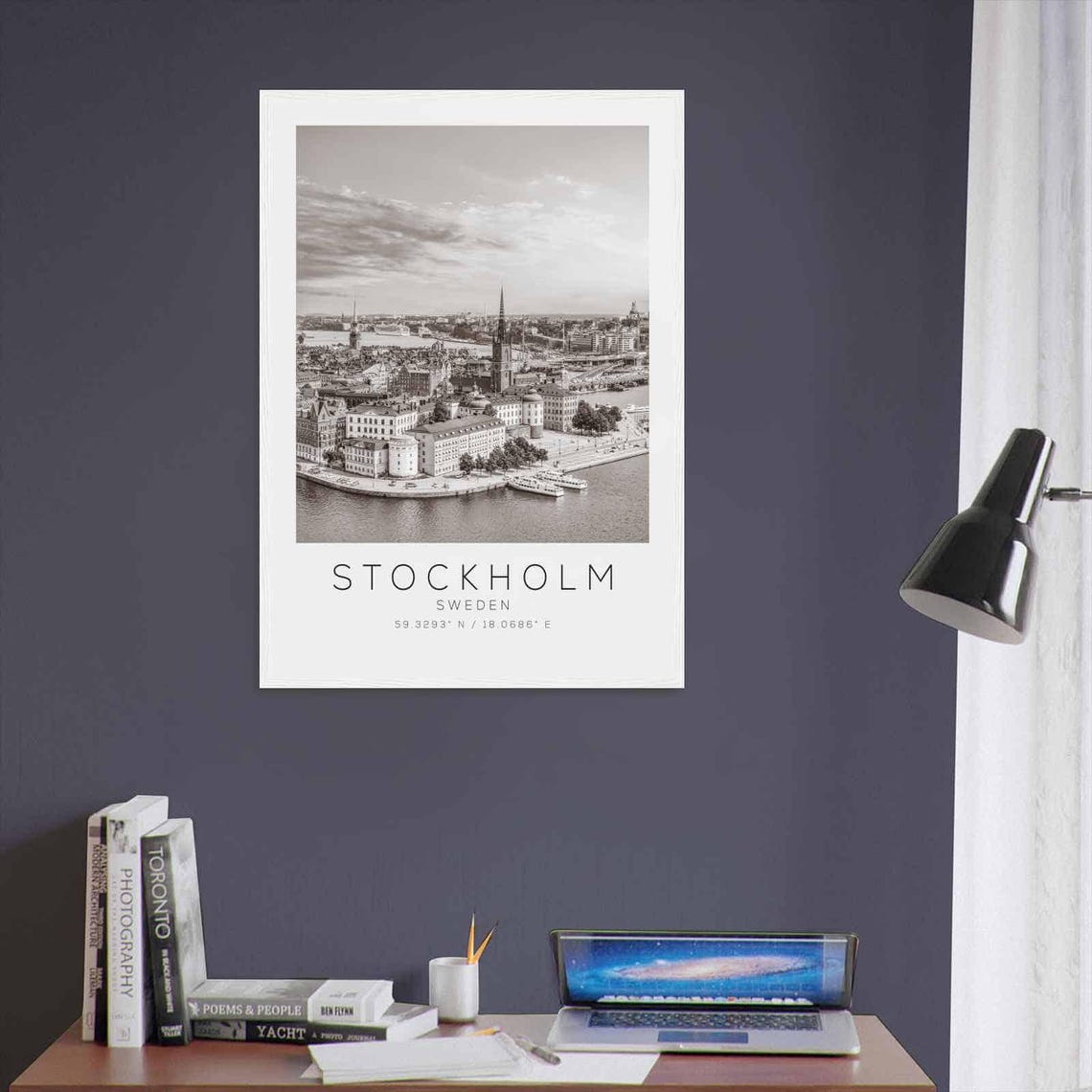 Stockholm Sweden Travel Photo Poster Bw Stockholm Travel Print Minimalist Travel Poster Print - Image 3