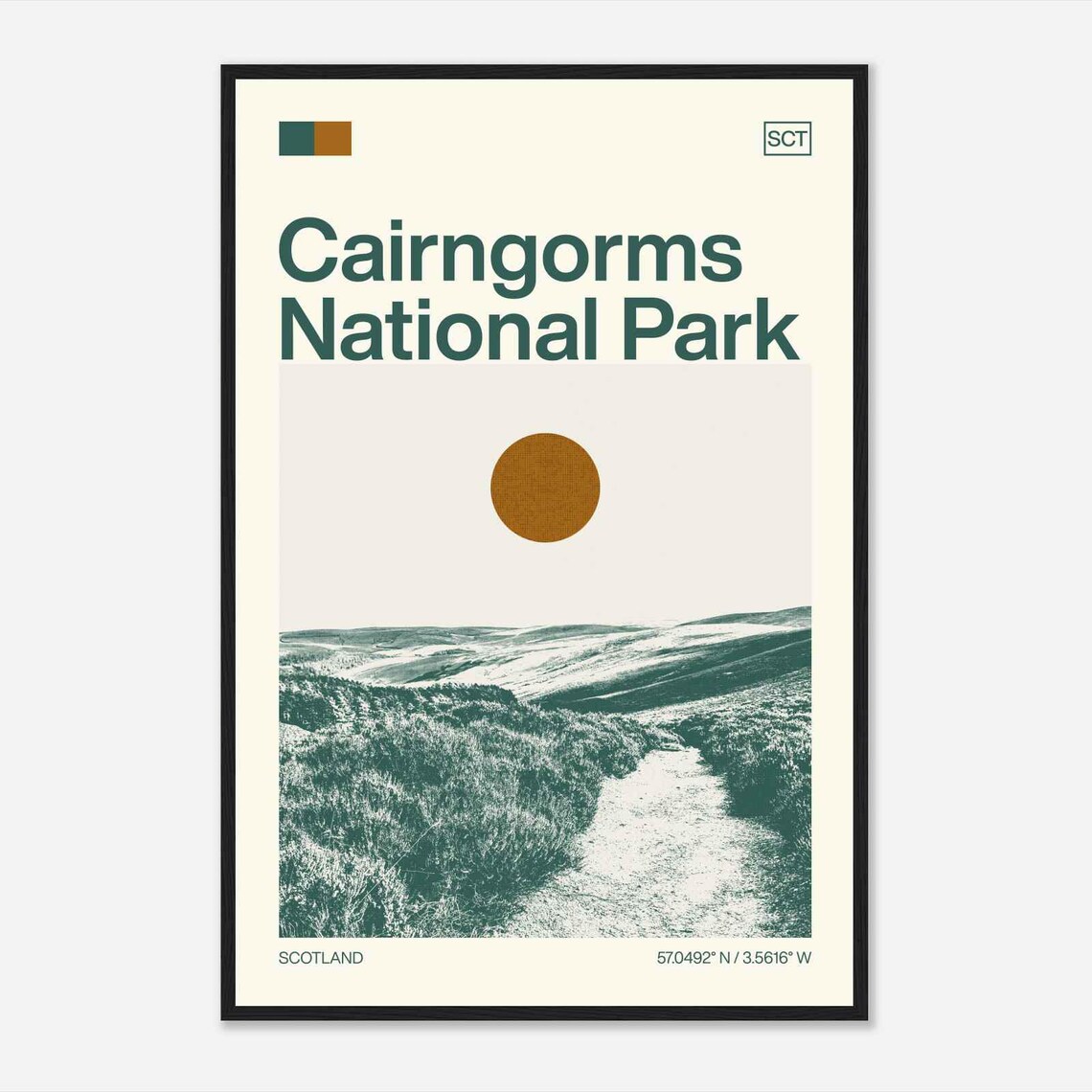 Cairngorms National Park Scotland Highland Trail View Poster
