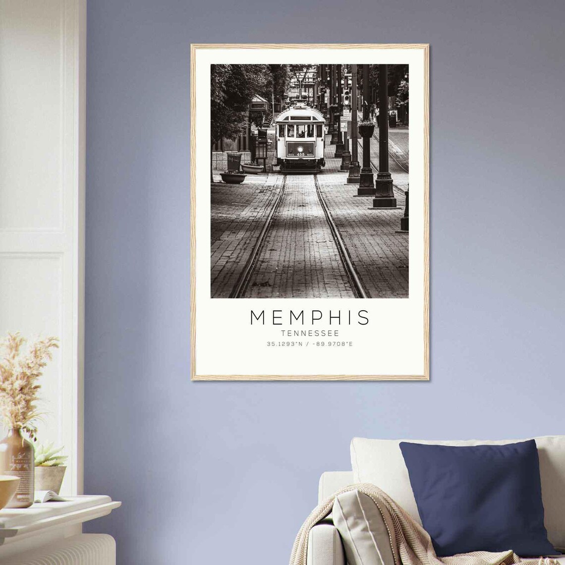 Memphis Tennessee Main Street Trolley Minimalist Travel Poster - Image 2