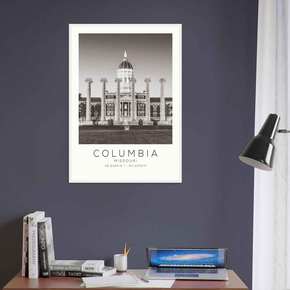Columbia Missouri Photo Travel Poster Columbia Travel Print Minimalist Travel Print - Image 3