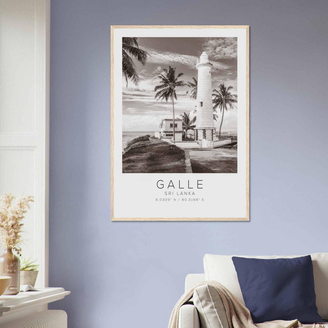 Galle Sri Lanka Travel Photo Poster Bw Galle Travel Print Minimalist Travel Poster Print - Image 2