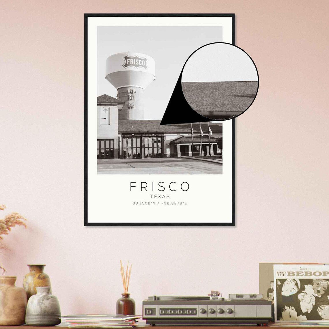 Frisco Texas Minimalist Travel Poster, Travel Print - Image 4
