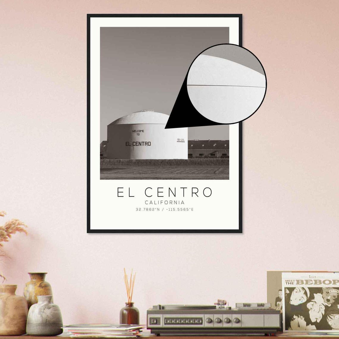 El Centro California Water Tank Tower Welcome Sign Photo Poster - Image 4
