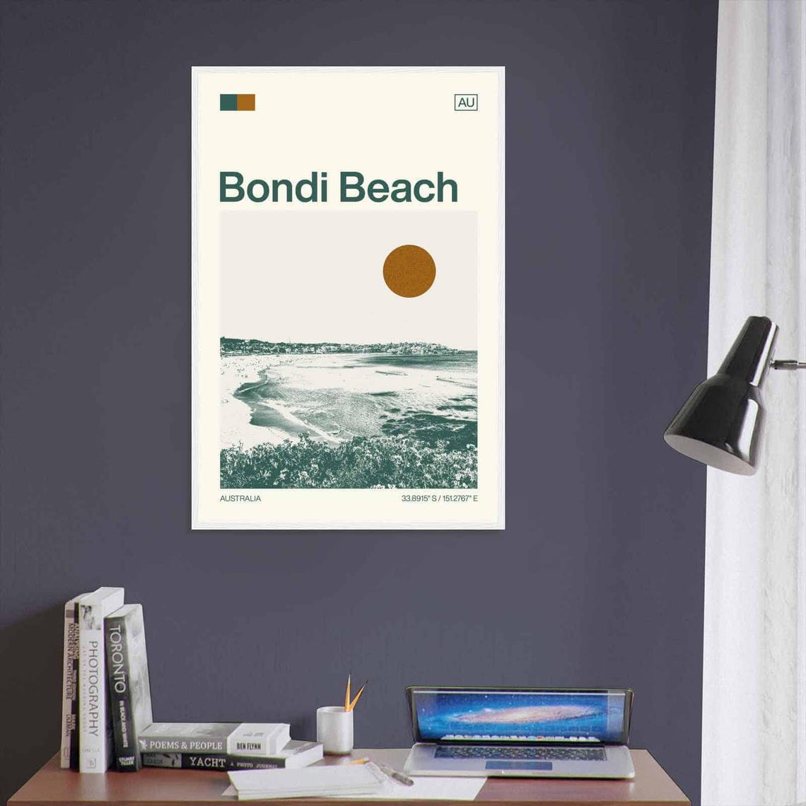 Bondi Beach Australia Surf Coast Vintage Style Travel Poster - Image 3