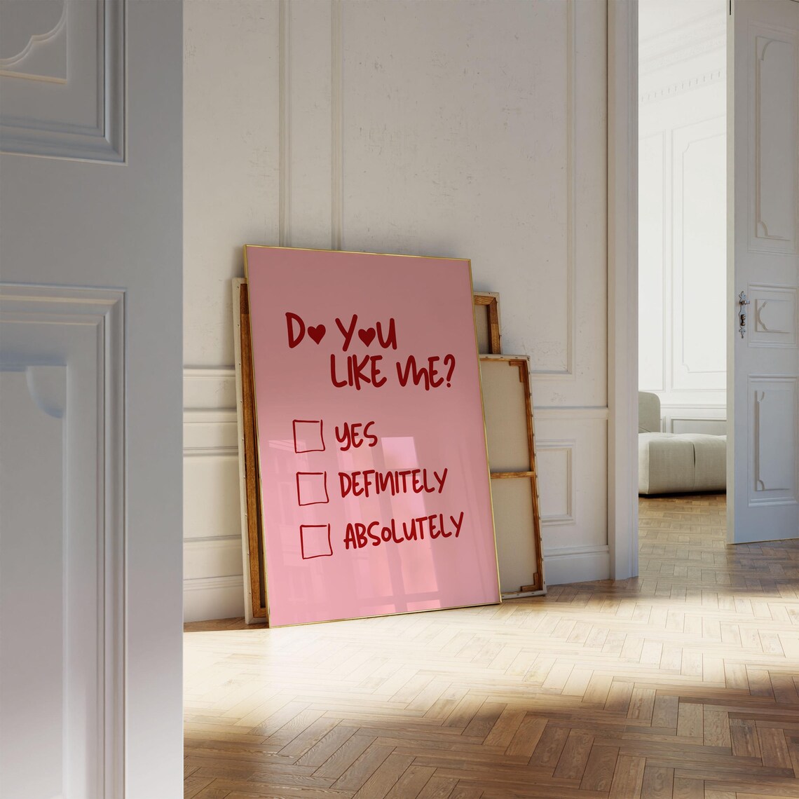 Do You Like Me Quiz Minimalist Retro Art Print - Image 4