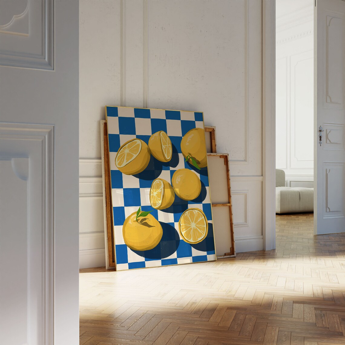 Lemon Fruit Market Abstract Poster, Kitchen Art - Image 3