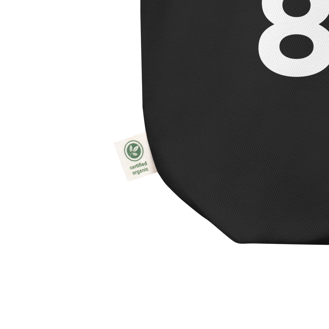 The 816 Kansas City Black Tote Bag with Bold White Letter Print - Image 5