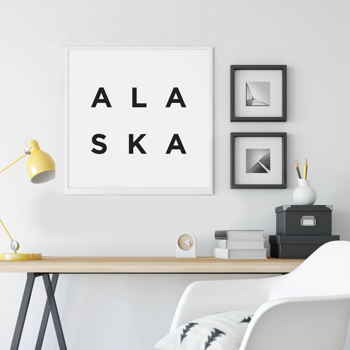 Alaska Minimalist State Decor, Modern Poster - Image 2