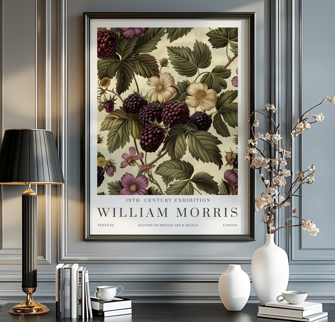William Morris Flower Market Vintage Poster, Art Print